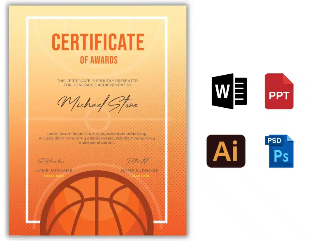 Basketball Awards Certificates Ideas