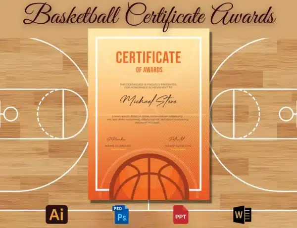 Basketball Awards Certificates Ideas