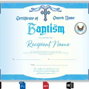 Certificate Of Baptismal