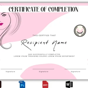 Beautician Certificate, Eyelash Extension Completion