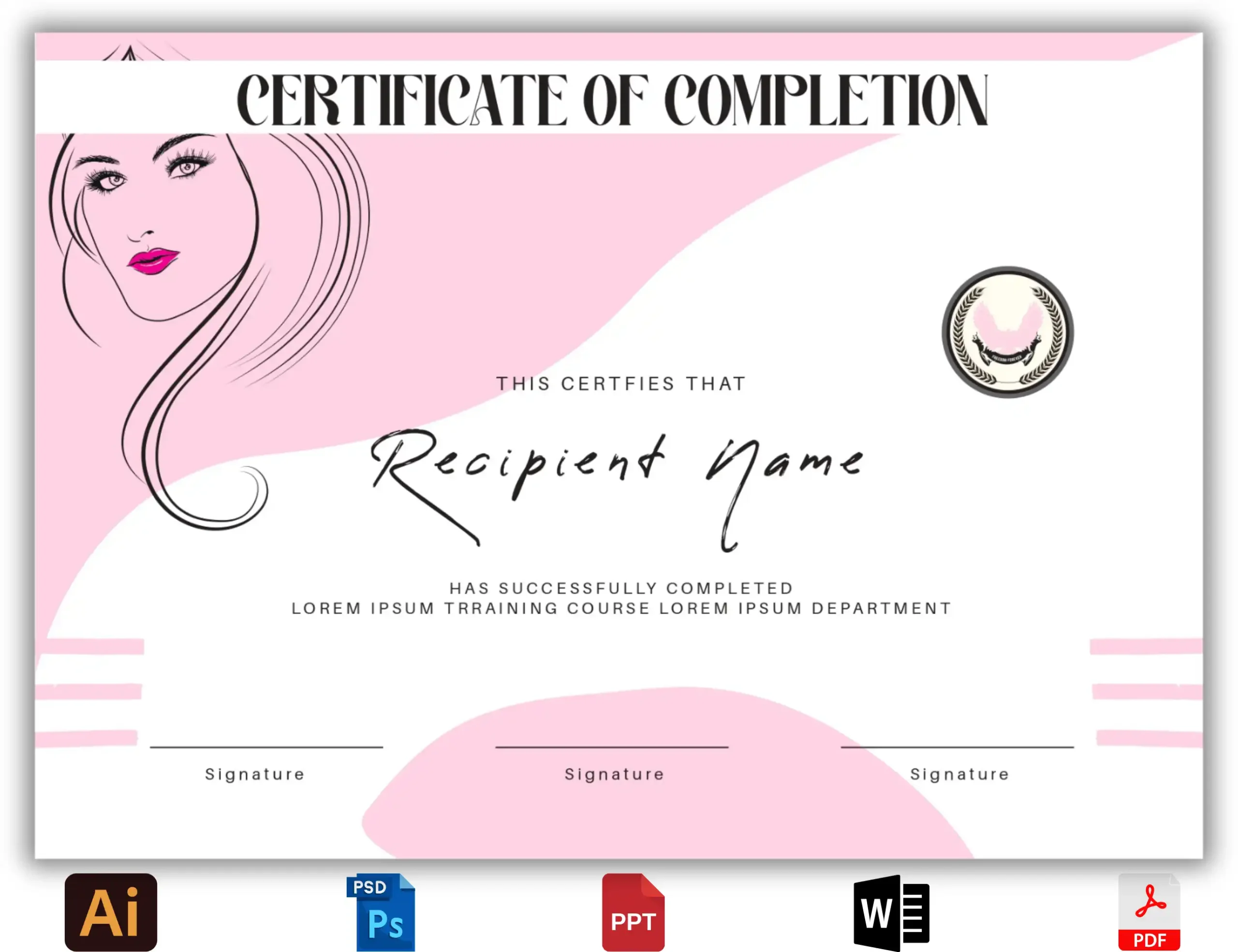 Beautician Certificate, Eyelash Extension Completion