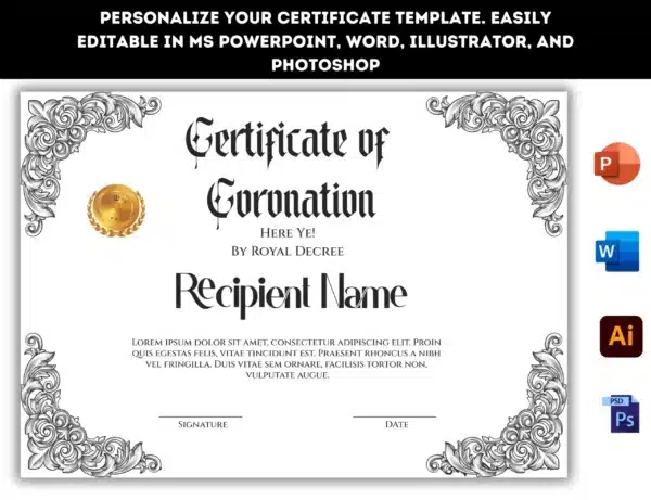 Certificate of Coronation