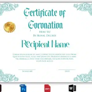 king charles coronation certificate