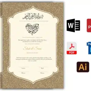 Nikah Certificate Sample