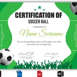 Soccer Certificate