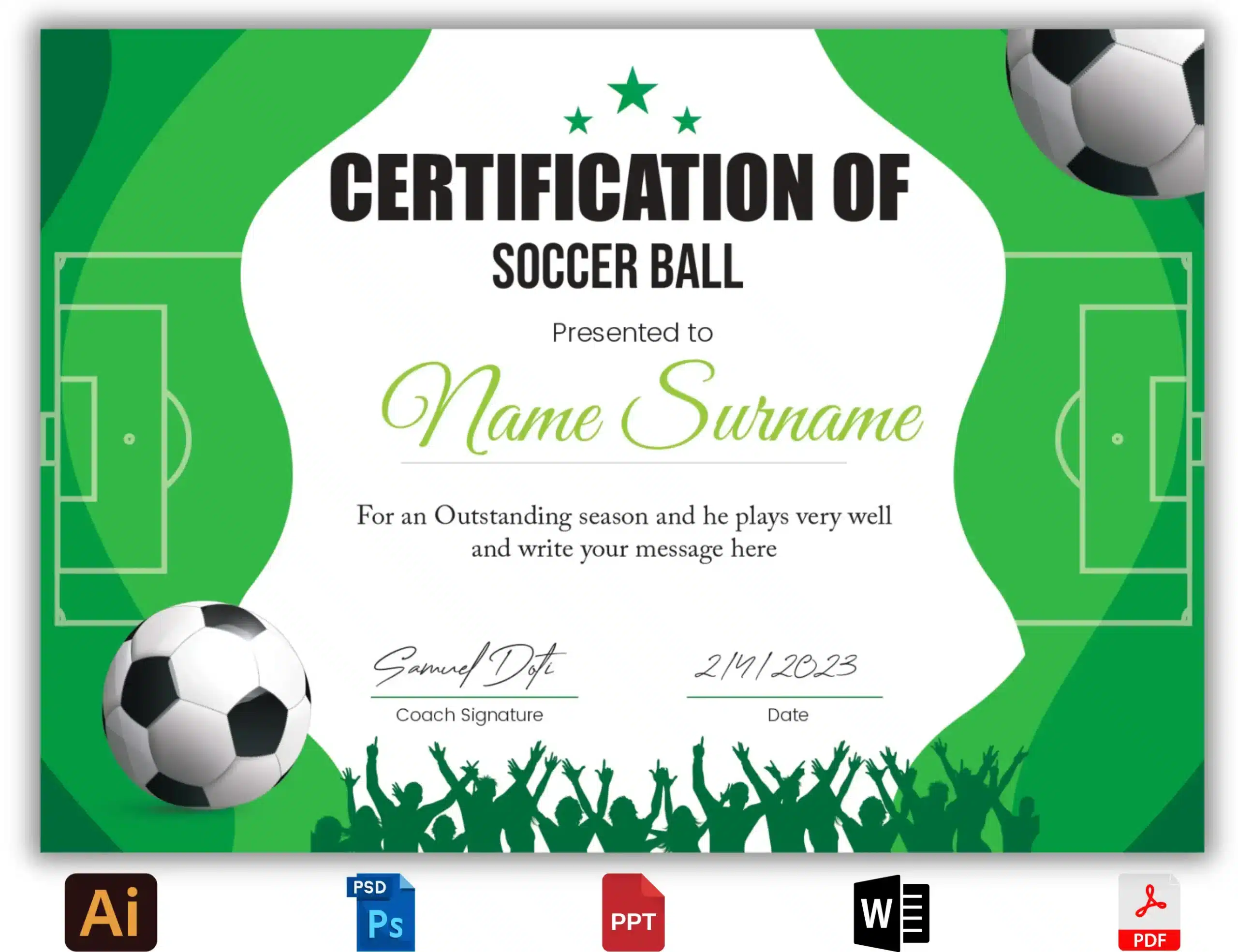 Soccer Certificate