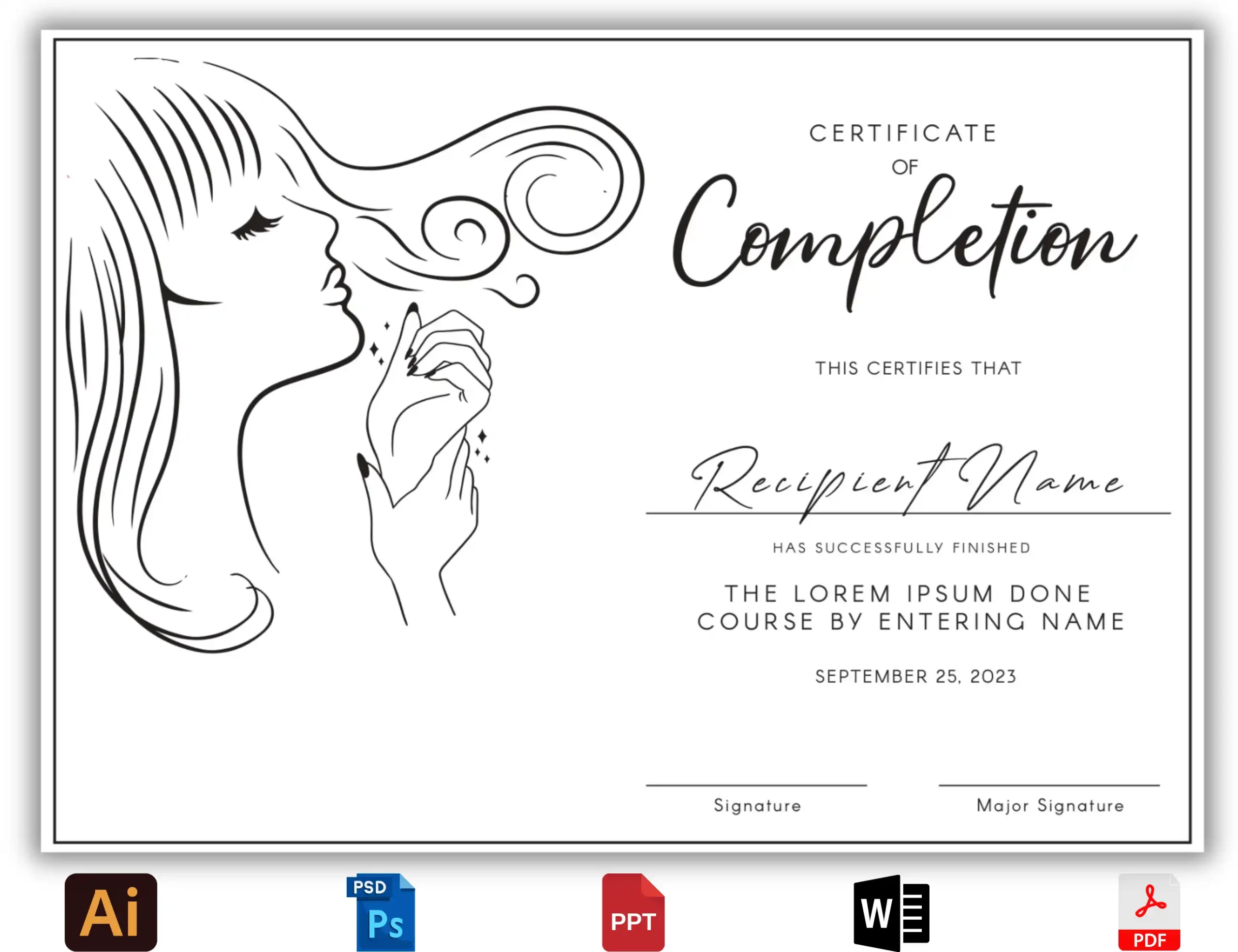 Minimalist Beautician Certificate