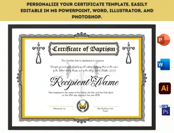 certificate of baptism printable