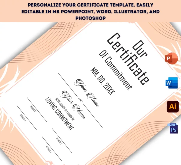 Printable Certificate of Commitment