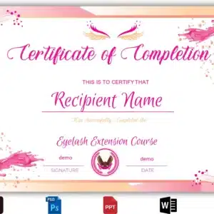 Certificate of Completion Template