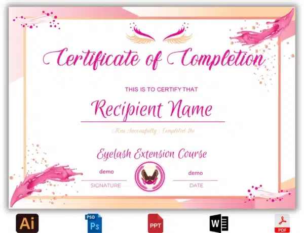 Certificate of Completion Template