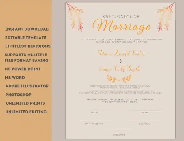 Fake Marriage Certificate