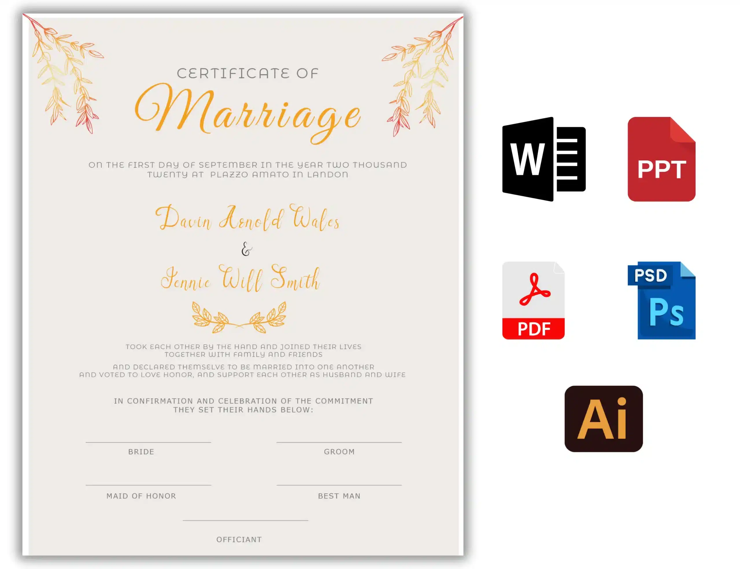 Fake Marriage Certificate