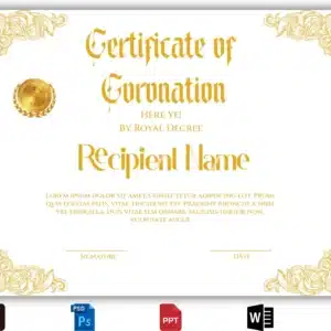 Coronation Certificate